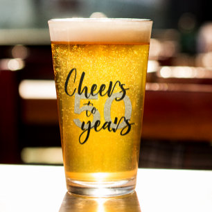 Proost op 50 jaar 50ste verjaardagsfeest glas