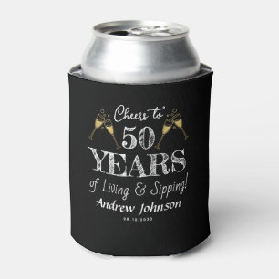 Proost op 50 jaar leven en nippen! Birthday Blikjeskoeler