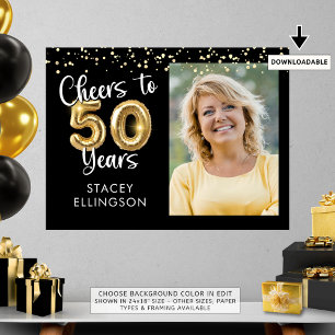 Proost op 50 jaar verjaardag Foto welkom teken Poster
