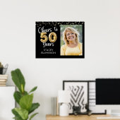 Proost op 50 jaar verjaardag Foto welkom teken Poster (Thuiskantoor)