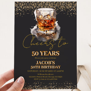 Proost op 50 Jaar Whiskey Verjaardag Kaart