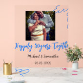 Proost op 50-jarig jubileum Blue Leaf Photo Nam Acryl Bord (Huwelijk)