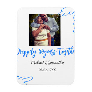 Proost op 50-jarig jubileum Blue Leaf Photo Nam Magneet