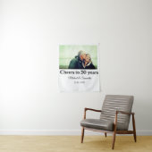 proost op 50-jarig jubileum voeg naam foto datum t wandkleed (In situ)