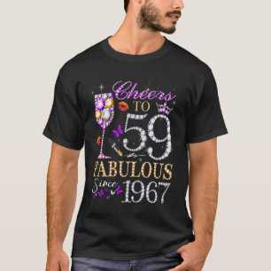 Proost op 59 Fabulous Sinds 1967 59e Verjaardag Vr T-shirt