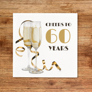 Proost op 60 Jaar Mijlpaal Verjaardag Servet