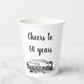Proost op 60 jaar stoomtrein papieren bekers (Voorkant)