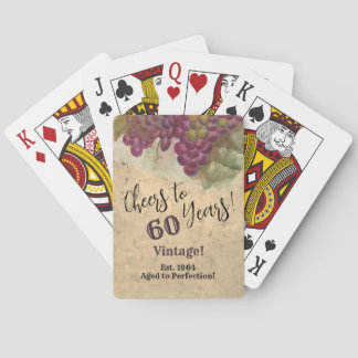 Proost op 60 Jaar Wijnland Aquarel Pokerkaarten