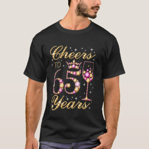 Proost op 65 jaar 65e verjaardagsfeest vrouw prins t-shirt