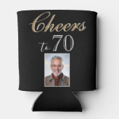 Proost op 70 foto 70ste verjaardag blikjeskoeler (Achterkant)