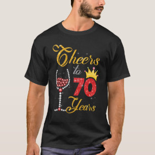 Proost op 70 jaar 1952 70ste verjaardag wijndiaman t-shirt