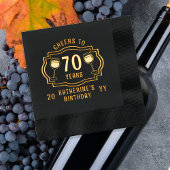 Proost op 70 jaar wijnglazen Verjaardagsnaam Folie Servetten