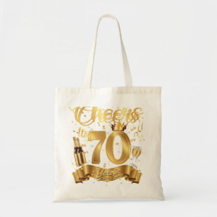 Proost op 70-jarige Happy 70th Birthday Queen C Tote Bag