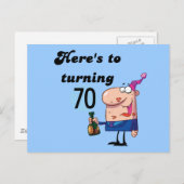 Proost op 70 Tshirts en geschenken Briefkaart (Voorkant / Achterkant)