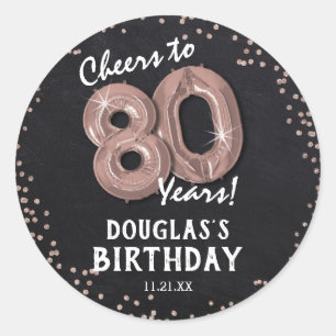 Proost op 80 jaar! 80ste verjaardag ronde sticker