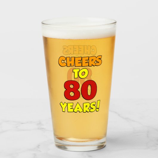 Proost op 80 jaar glas (Voorkant gevuld)