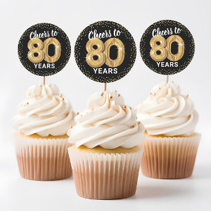 Proost op 80 Jaar Volwassen Verjaardag Ronde Sticker
