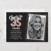 Proost op de 35e verjaardag foto kaart (Voorkant)