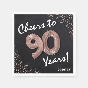 Proost op de 90 jaar! 90e verjaardag servet