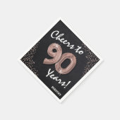 Proost op de 90 jaar! 90e verjaardag servet (Hoek)