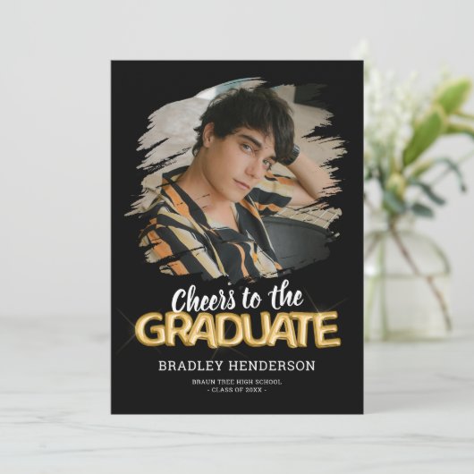 Proost op de Afgestudeerde Foto Afstuderen Kaart (Staand voorkant)