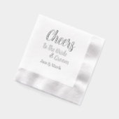 Proost op de bruid en bruidegom namen bruiloft folie servetten (Links)