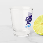 Proost op de gekken shot glas (Links)