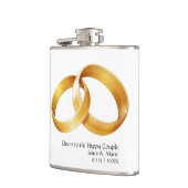 Proost op de Happy Couple Vinyl Wrapped Flask Heupfles (Links)