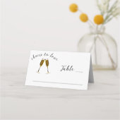 Proost op de liefde Champaigne glazen bruiloftsrec (Voorkant)