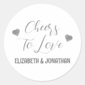 Proost op de Liefde Ronde Sticker (Voorkant)