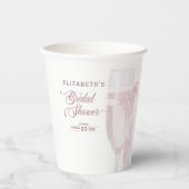 Proost op de liefde wijnglazen Bow Stropdas Vrijge Papieren Bekers (Voorkant)