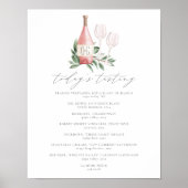 Proost op de liefde Wijnhandeling Menubord Poster (Voorkant)