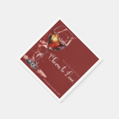 Proost op de liefde Wijnproeverij Bruidsdouche Servet (Hoek)