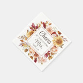 Proost op de toekomst, mevrouw Herfst Floral Vrijg Servet (Hoek)