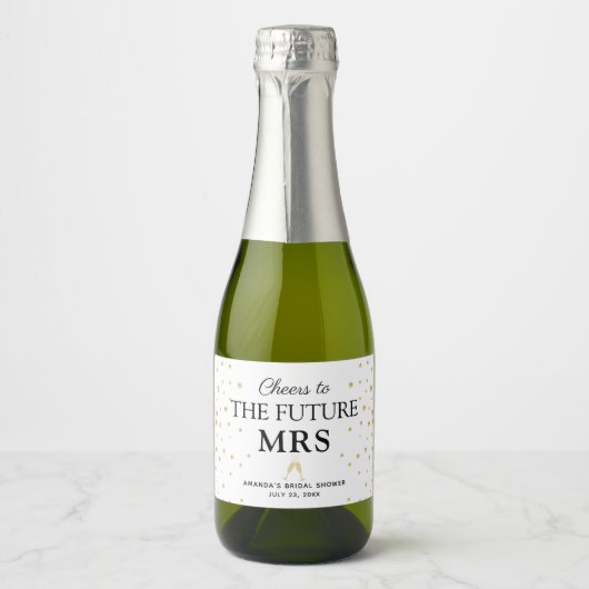 Proost op de toekomst Mrs. Sparkling Wijnetiket (Voorkant)
