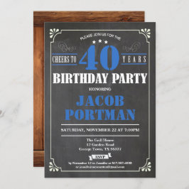 Proost op de uitnodiging voor 40 jaar. retro