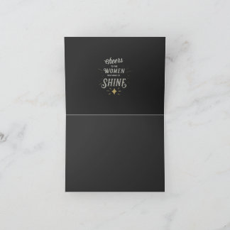 Proost op de vrouwen die ons doen schitteren. bedankkaart