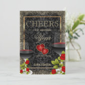 Proost op een ander Jaar Feest Kaart (Staand voorkant)