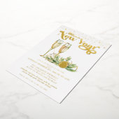 Proost op een nieuw jaar | Bruisende champagne Folie Feestdagenkaart (Gedraaid)