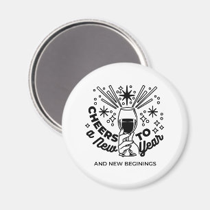 Proost op een nieuwjaarsfeest Design Magneet