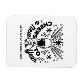 Proost op een nieuwjaarsfeest Design Magneet (Horizontaal)