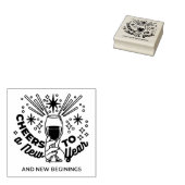 Proost op een nieuwjaarsfeest Design Rubberstempel (Gestempeld)