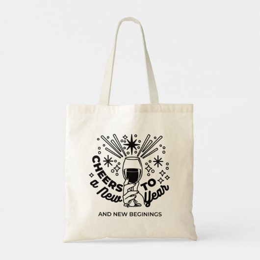 Proost op een nieuwjaarsfeest Design Tote Bag (Achterkant)