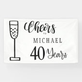 Proost op elke leeftijd mannen jaren typografie ve spandoek (Horizontaal)