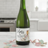 Proost op gepersonaliseerde verjaardagsfeestjes Mo Sparkling Wijnetiket