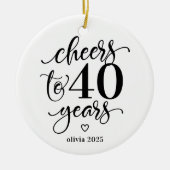 Proost op het 40 Years Milestone Birthday Ornament (Voorkant)