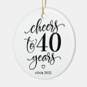 Proost op het 40 Years Milestone Birthday Ornament (Links)