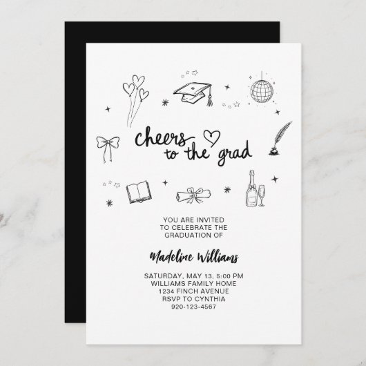 Proost op het Afstudeerder Afstuderen Kaart (Voorkant / Achterkant)