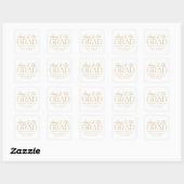 Proost op het Afstudeerder Gold Script Afstuderen Vierkante Sticker (Vel)