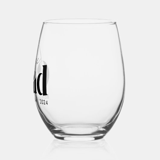 Proost op het Afstudeerder | Minimale aangepaste A Wijnglas Zonder Voet (Links)